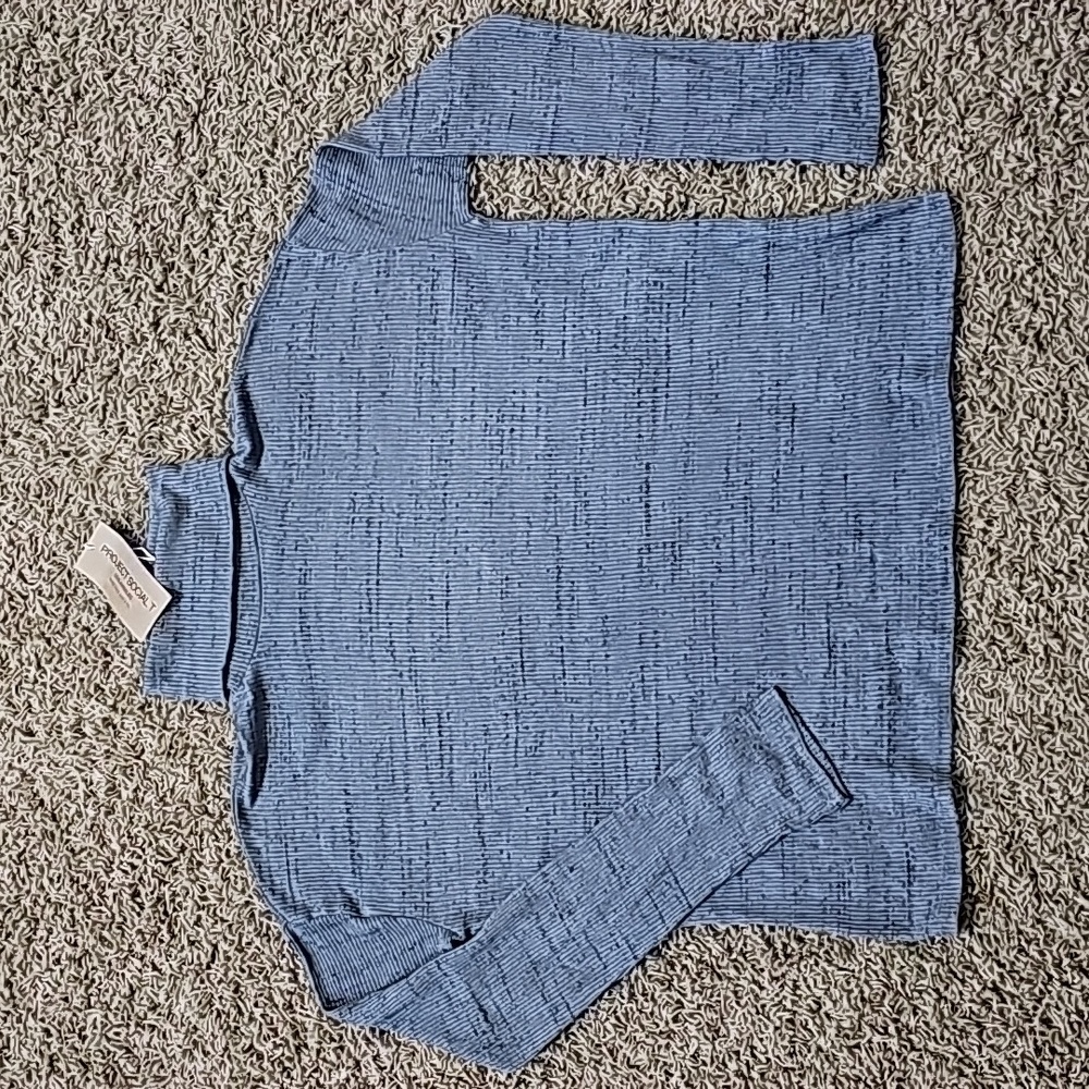 NWT Project Social T Marled Ribbed Turtleneck Sweater Slouchy Large Knit Top